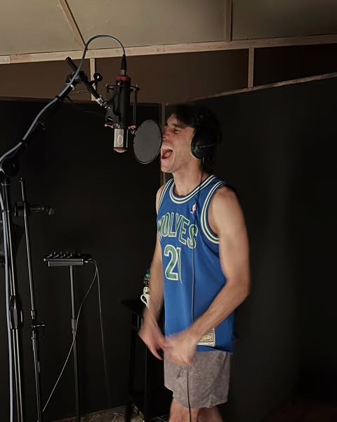 Man recording
